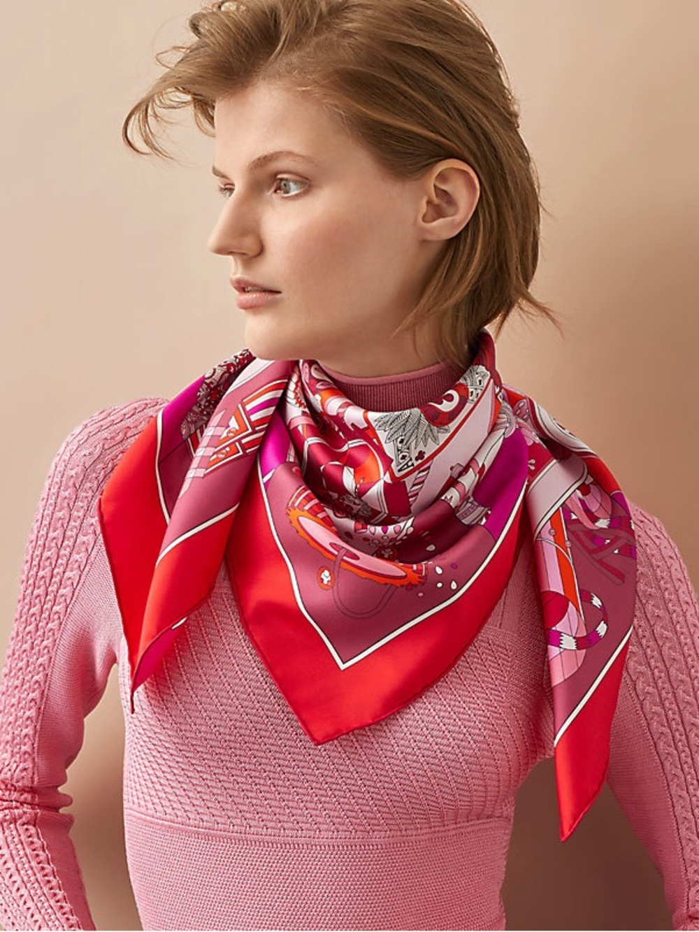 Hermes Scarf "L'Ivresse de l'Infini" 90cm Silk